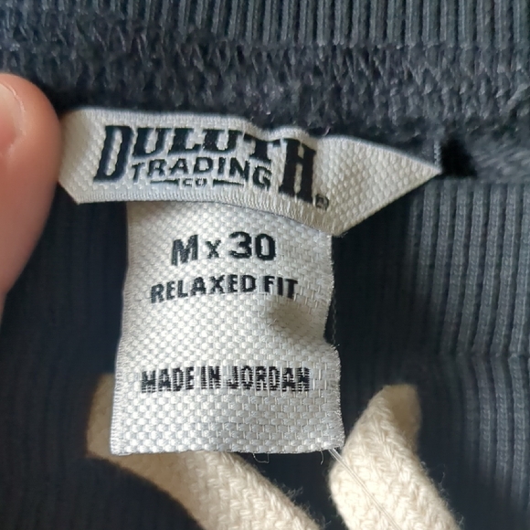 NWT Duluth Trading Co Black Men's Jogger Sweatpants Mx30 - Picture 4 of 8